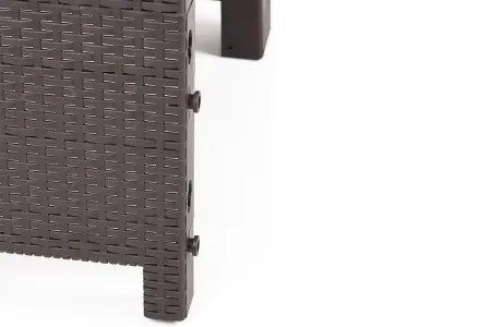 Комплект пластиковой мебели B:Rattan Arizona Max на 5 персон, коричневый - трехместный диван, столик и 2 кресла