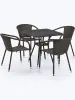 Мебель из искусственного ротанга T282BNT/Y137C-W53 Brown (4 стула и стол)