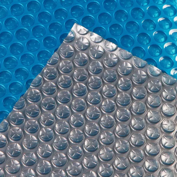 Солнечное покрывало для бассейнов Aquaviva Platinum Bubbles серебро/голубой (3х50м, 500 мкм)