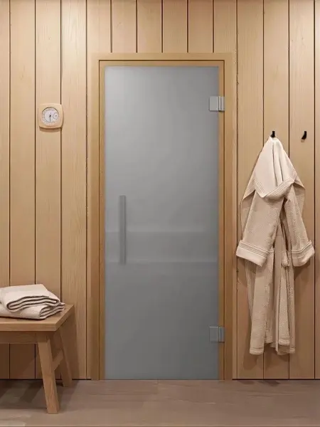 Дверь для сауны DoorWood Favorit, 700мм х 1900мм, без порога, сатин