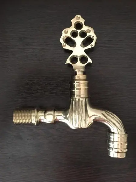 Кран латунный для хамама, цвет латунь, 06