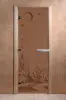 Дверь для сауны DoorWood Зима, 700мм х 2100мм, без порога, бронза матовая, коробка ольха