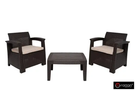 Комплект садовой мебели B:Rattan Comfort 5, венге