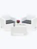 Комплект садовой мебели B:Rattan Nebraska Terrace Set, white