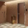 Стеклянная дверь DoorWood бронза матовая, 700 мм х 1900 мм, для бани и хамама