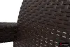 Коричневый комплект пластиковой мебели для терасы B:Rattan Comfort 4 на 4 персоны - столик, кресла и диван