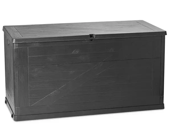 Садовый ящик-сундук пластиковый Toomax Wood Line 420L, антрацит