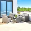 Комплект садовой мебели из искусственного ротанга AFM-805B Beige/Dark beige