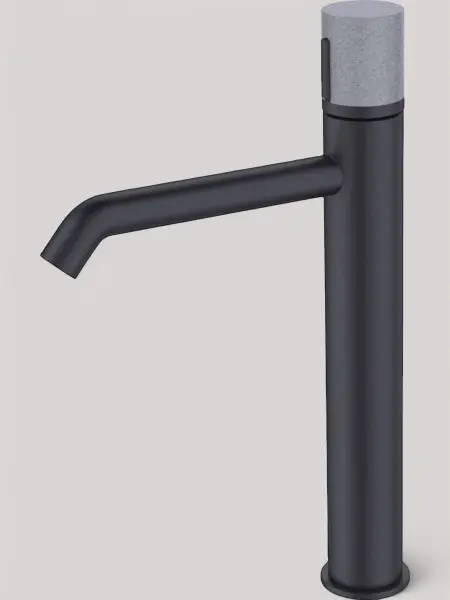 Смеситель для раковины серия Focus, цвет черный матовый/гранит, 24615BG