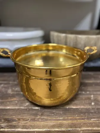 Чаша для получения пены медная, ЕМ-10 Gold, диаметр 31 см
