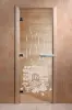 Дверь для сауны DoorWood Банька, 900мм х 2000мм, без порога, прозрачная, коробка ольха