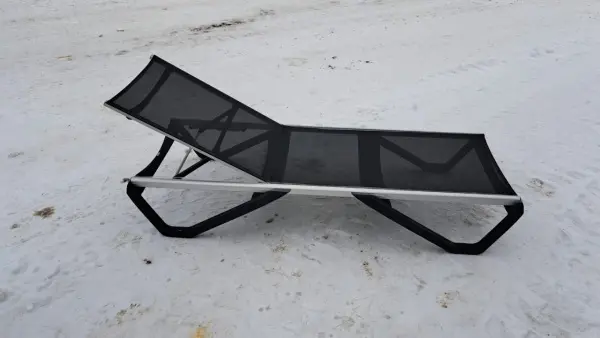 Уличный шезлонг алюминиевый Papatya Wave, antracite, 191 х 71 x 30 см.