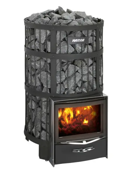 Печка камин для бани и сауны Harvia Legend 300, WK300LD, корпус корзина для камней