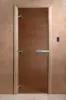 Дверь для сауны DoorWood, 700мм х 2000мм, без порога, бронза, коробка ольха