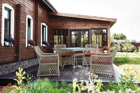 Комплект садовой мебели из искусственного ротанга Mokka Villa Rosa 4, grey