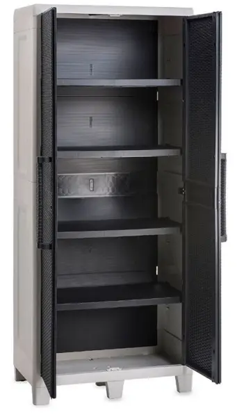 Пластиковый шкаф Toomax Santorini XL (4 полки), антрацит