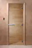 Дверь для сауны DoorWood, 800мм х 2100мм, без порога, прозрачная, коробка ольха
