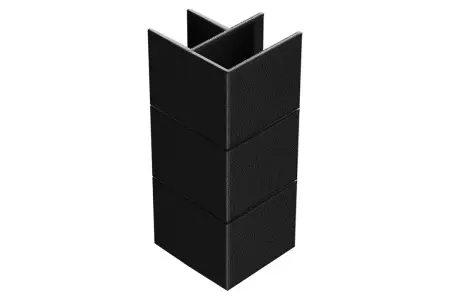 Угловой элемент для клумбы Holzhof Eco 25*150, пластик черный, 90°