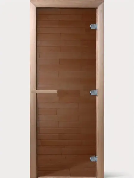 Дверь для сауны DoorWood Теплый День, 700мм х1900мм, без порога, бронза, коробка хвоя