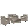Комплект садовой мебели из искусственного ротанга AFM-804B Beige