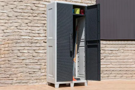 Пластиковый шкаф Toomax Santorini XL (3 полки), антрацит