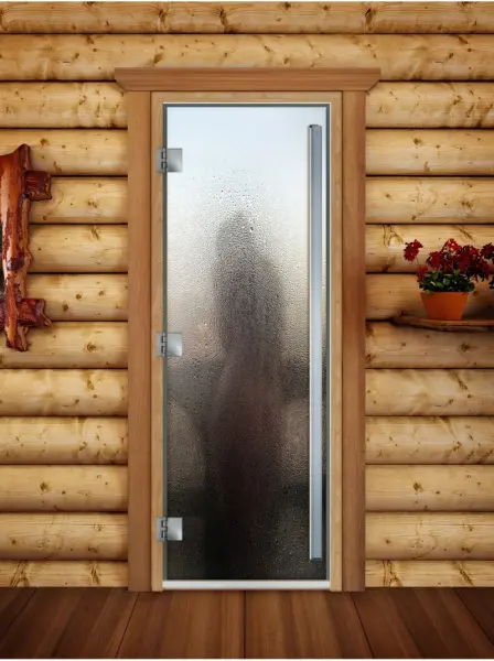 Дверь для сауны DoorWood Престиж с фотопечатью А012, 700мм х 1900мм, с порогом, коробка ольха