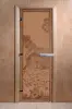 Дверь для бани бронза матовая DoorWood Банька в лесу, 700 х 1900 мм, без порога, коробка oльха