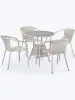 Обеденная группа плетеной мебели из искусственного ротанга T705ANT/Y137C-W85 Latte, 4 кресла и столик