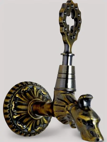 Кран латунный для хамама, цвет бронза, 12А
