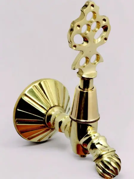 Кран латунный для хамама, цвет латунь, 02