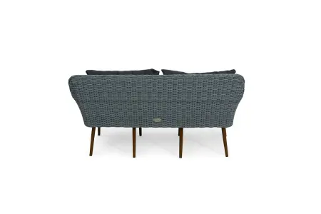 Комплект садовой мебели из искусственного ротанга серого цвета Mokka Rimini S2, grey