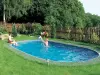 Морозоустойчивый бассейн Azuro овальный 730х370x120см, чаша 0,325мм, 405DL Premium 