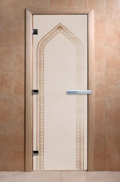 Дверь DoorWood Арка для бани и сауны, 700 х 1900 мм, без порога, сатин, коробка ольха