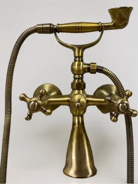 Смеситель латунный для хамама Прованс, цвет бронза, 041