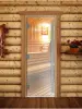 Стеклянная дверь для сауны DoorWood Престиж, 700 х 1900 мм, с порогом, прозрачная, коробка ольха