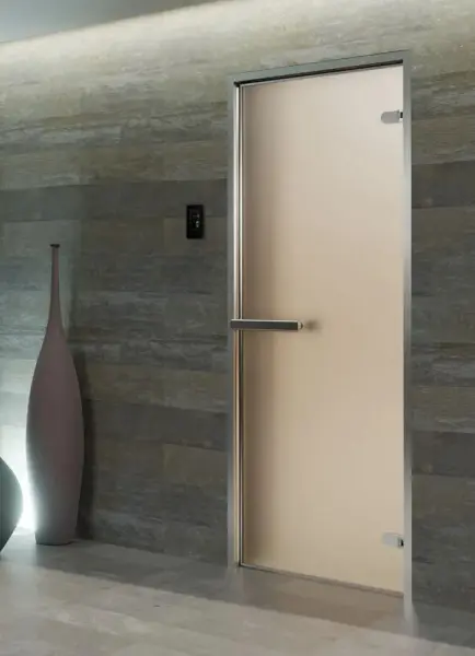 Дверь для турецкой парной DoorWood Hamam Light 700мм х 1900мм, без порога, сатин