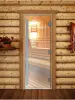 Стеклянная дверь для сауны DoorWood Престиж, 700 х 1900 мм, с порогом, прозрачная, коробка ольха