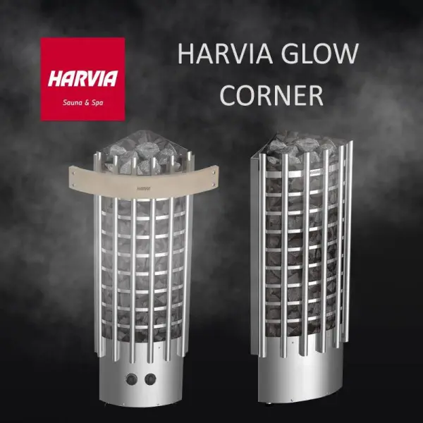 Электрическая печь Harvia Glow Corner TRC90 со встроенным пультом в интернет-магазине WellMart24.com