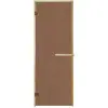 Дверь DoorWood стекло бронза матовая для бани 700 х 1900 мм, без порога, коробка хвоя