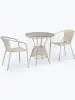 Комплект мебели из искусственного ротанга Афина цвета латте T705ANT/Y137C-W85 Latte (2 стула и квадратный стол)
