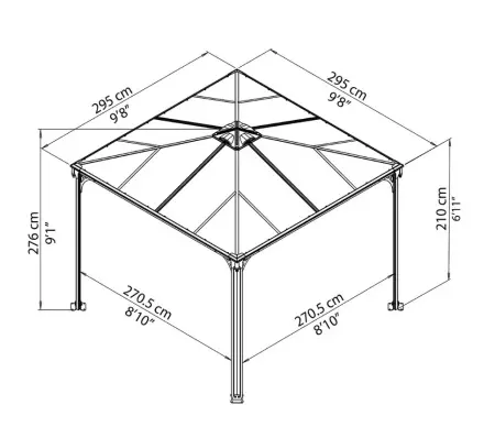 Садовый навес Palram – Canopia Palermo 3000