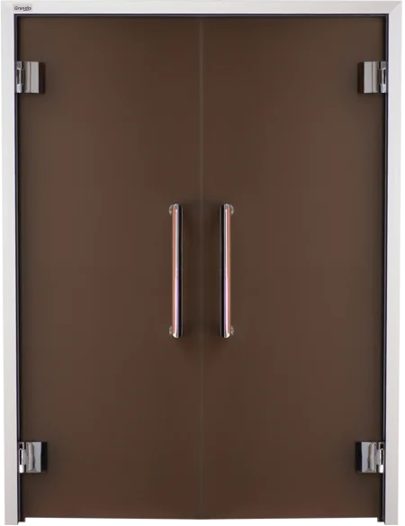 Дверь для турецкой парной GRANDIS GS 1500мм х 2000мм, стекло бронза