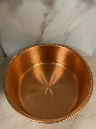 Таз для получения пены медный без ручек диаметр 40см, ЕМ-15