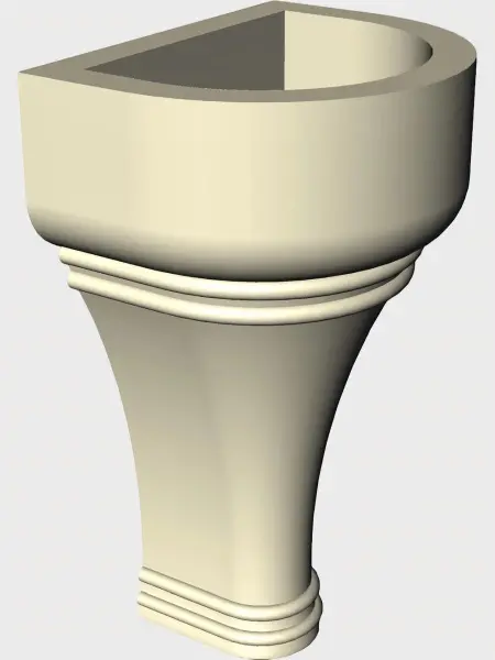 Курна армированная с пьедесталом КП-1 500х400х700мм