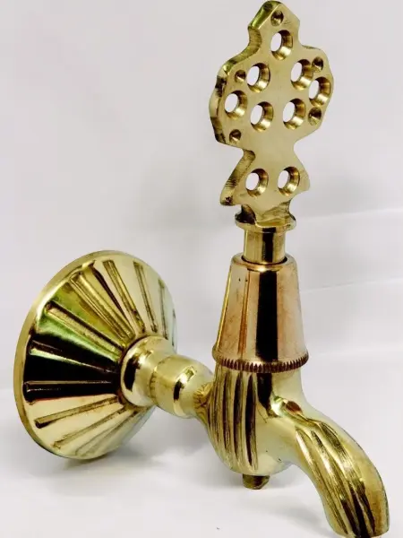 Кран латунный для хамама, цвет латунь, 01