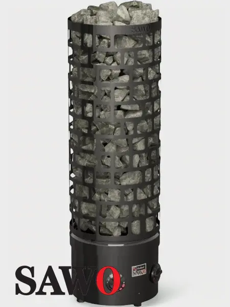 Электрическая печь Sawo Aries Round ARI3-60NB-BL-P-C, Black, со встроенным пультом в интернет-магазине WellMart24.com