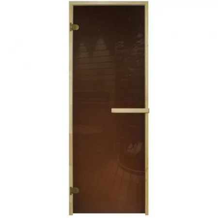 Дверь DoorWood стекло бронза 1900х700 мм для бани, без порога, коробка хвоя