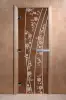 Дверь для сауны DoorWood Весна цветы, 600мм х 1900мм, без порога, бронза, коробка ольха