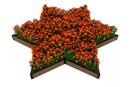 Доска Holzhof для грядок, клумб, цветочниц 2950х150х25мм, коричневый.