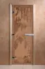 Дверь для сауны DoorWood Березка, 700мм х 1900мм, без порога, бронза матовая, коробка ольха